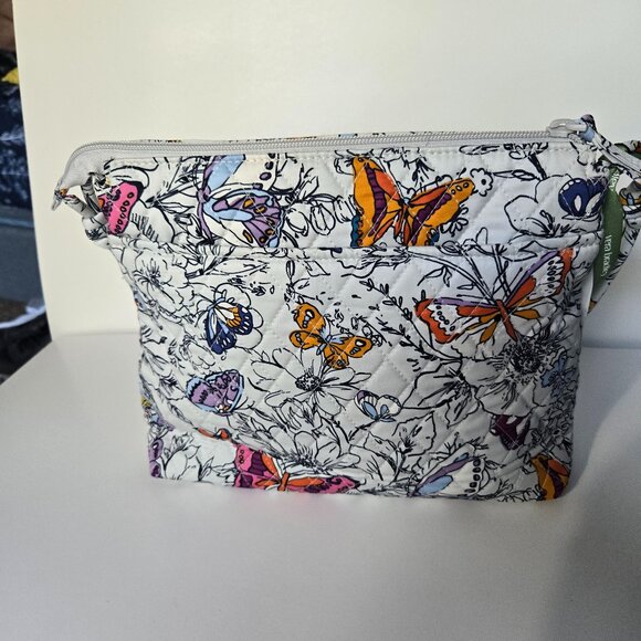 NEW Vera Bradley Crossbody Bag with a floral and butterfly pattern - Picture 1 of 5